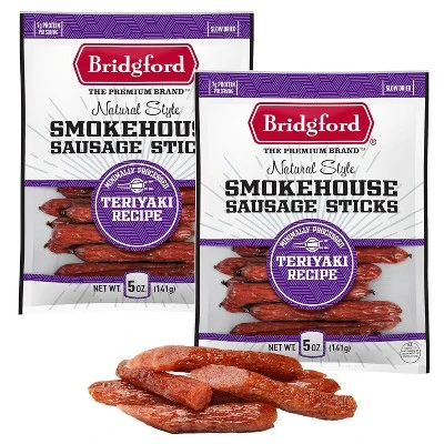 Bridgford Smokehouse Sausage Sticks Teriyaki 5 Oz - Gluten Free High Protein Smoked Sausage Sticks For A Variety Of Dietary Preferences 10 Bridgford Smokehouse Sausage Sticks Teriyaki 5 Oz - Gluten Free High Protein Smoked Sausage Sticks For A Variety Of Dietary Preferences - Image 8