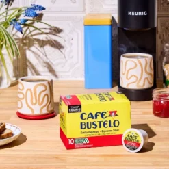 Café Bustelo Espresso Style Dark Roast Keurig K-Cup Coffee Pods - 10ct