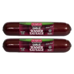 Bridgford Garlic Summer Sausage 16 Oz - Gluten-Free High Protein Garlic Infused Ready-to-Eat Summer Sausage For No-Carb Keto Diets -Food Sale Stores GUEST f28c02d8 c1d7 406e b01f 0ac503cd0fa0
