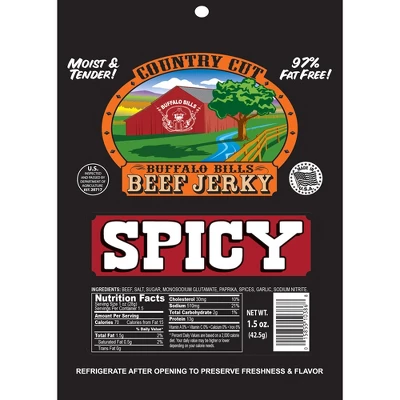 Buffalo Bills 1.5oz Spicy Country Cut Beef Jerky - Ten 1.5oz Packs 3 Buffalo Bills 1.5oz Spicy Country Cut Beef Jerky - Ten 1.5oz Packs