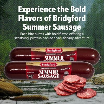 Bridgford Summer Sausage 16 Oz - Protein-Rich Keto-Friendly Shelf-Stable Snack - Great For Sausage Rolls And On Your Charcuterie Boards 4 Bridgford Summer Sausage 16 Oz - Protein-Rich Keto-Friendly Shelf-Stable Snack - Great For Sausage Rolls And On Your Charcuterie Boards - Image 2