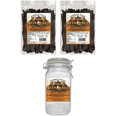 Buffalo Bills Honey Ale Beef Jerky 2 Bag Starter Kit (2 Bags And 1 Jar) 3 Buffalo Bills Honey Ale Beef Jerky 2 Bag Starter Kit (2 Bags And 1 Jar)