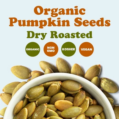 Organic Dry Roasted Pumpkin Seed Kernels - Non-GMO, Unsalted, Oven Roasted Whole Pepitas, Shelled, Vegan, Kosher 4 Organic Dry Roasted Pumpkin Seed Kernels - Non-GMO, Unsalted, Oven Roasted Whole Pepitas, Shelled, Vegan, Kosher - Image 2